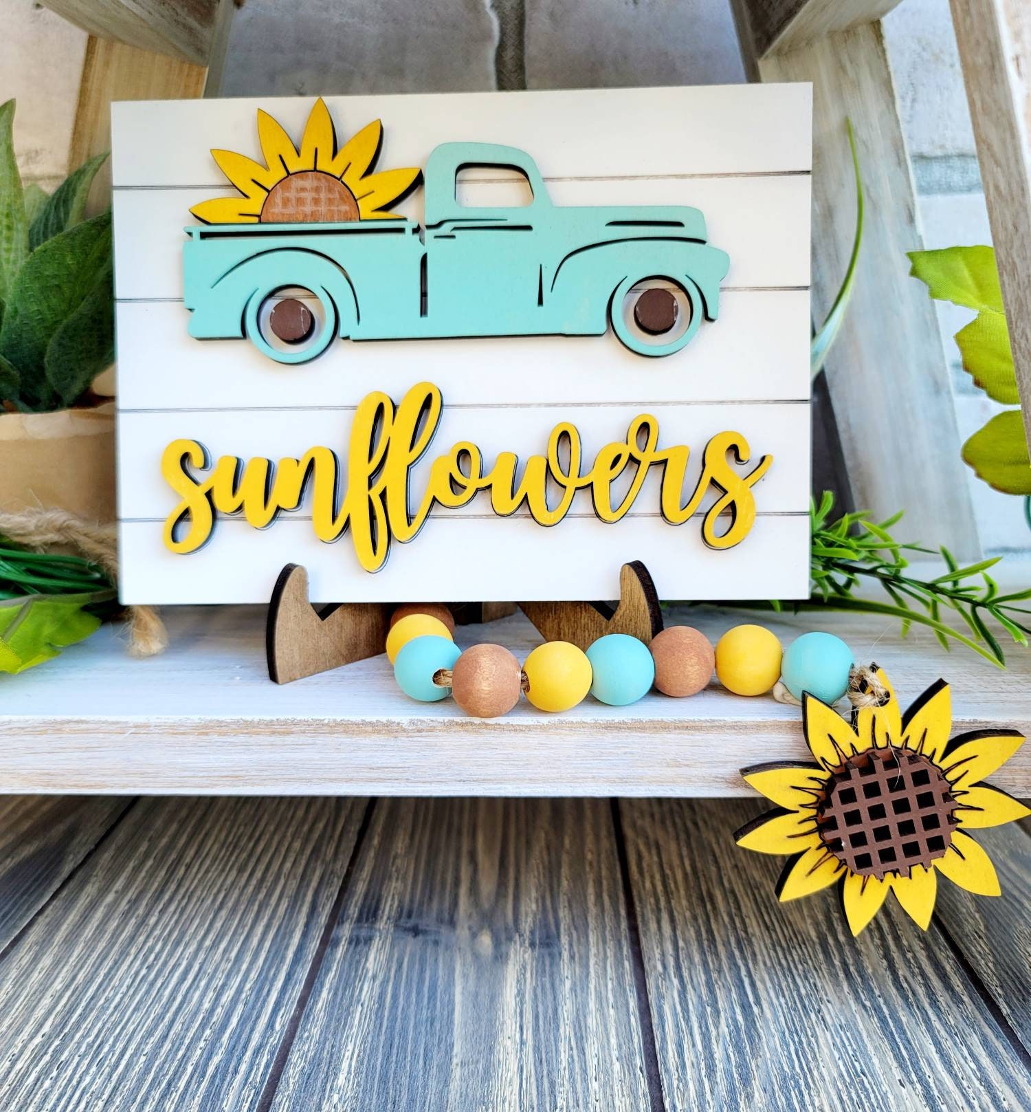 Sunflower Tiered Tray Set | Summer Tray Decor | Fall Tiered Tray Set ...