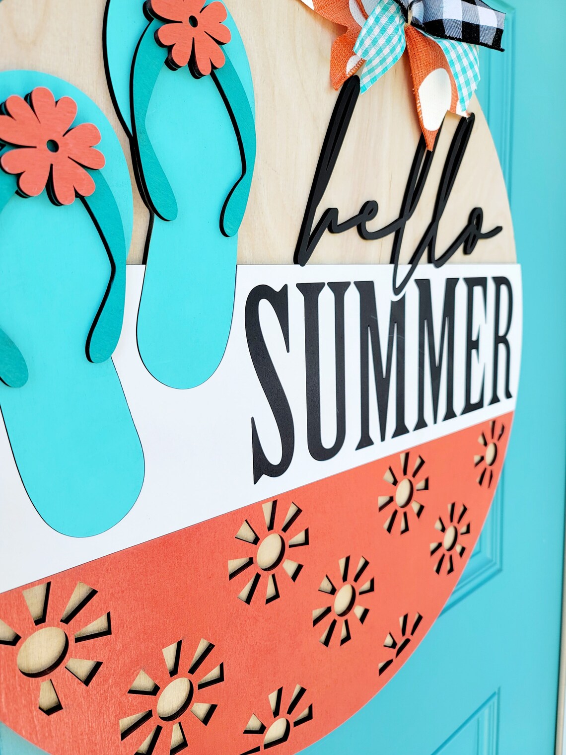 Hello Summer Flip Flop Door Hanger | Summer Porch Decor | DIY Summer ...