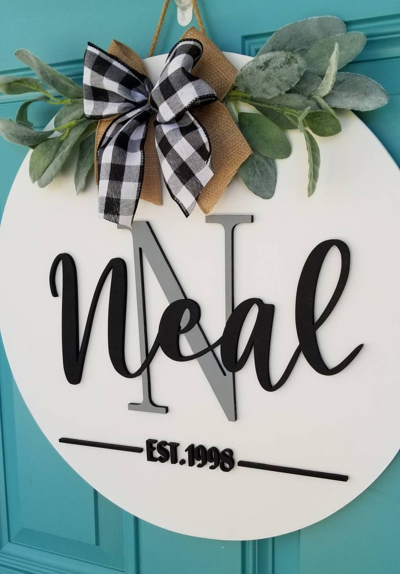 Personalized Door Hanger Personalized Gift Last Name Door | Etsy