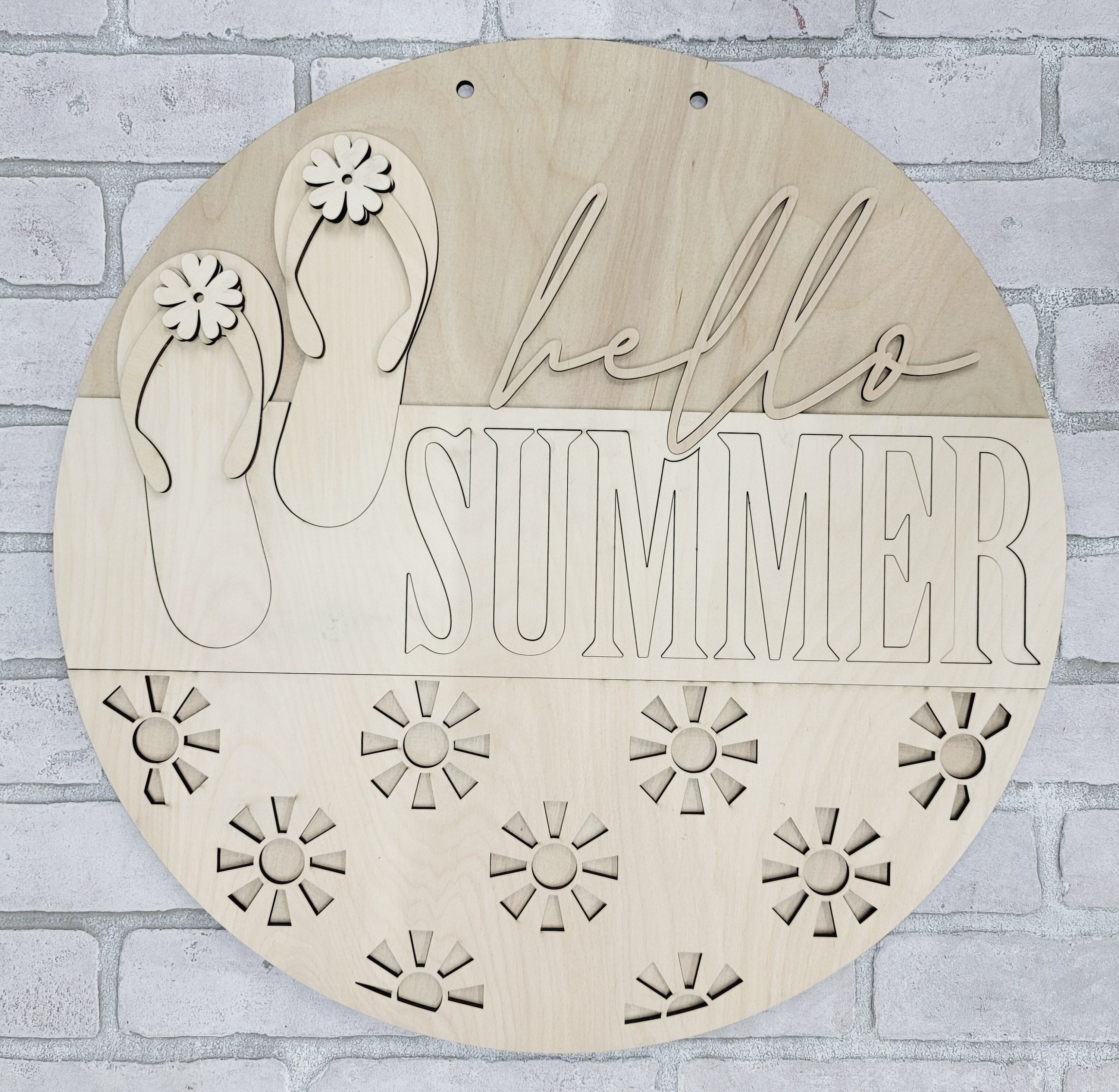 Hello Summer Flip Flop Door Hanger | Summer Porch Decor | DIY Summer ...