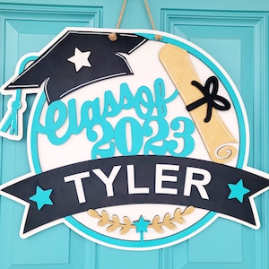 Class of 2026 Door Hanger | Graduation Party Decor | DIY Grad Party Sign