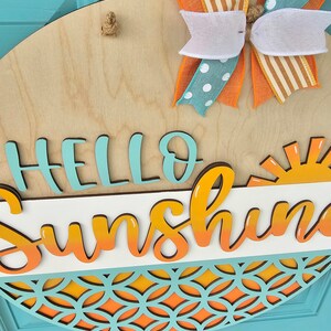 Hello Sunshine Door Hanger | Sun Rays Door Hanger | DIY Summer Door Hanger image 3