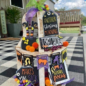 Halloween HP Tiered Tray | Fall Tiered Tray Sets | Set of 10 | DIY Halloween Tiered Tray Decor