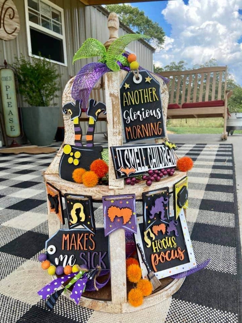 Halloween HP Tiered Tray | Fall Tiered Tray Sets | Set of 10 | DIY Halloween Tiered Tray Decor 