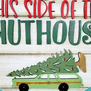 Türschild Türhänger | Weihnachten Humor | National Lampoon Türschild | DIY lustige Weihnachtstürschilder Bild 3
