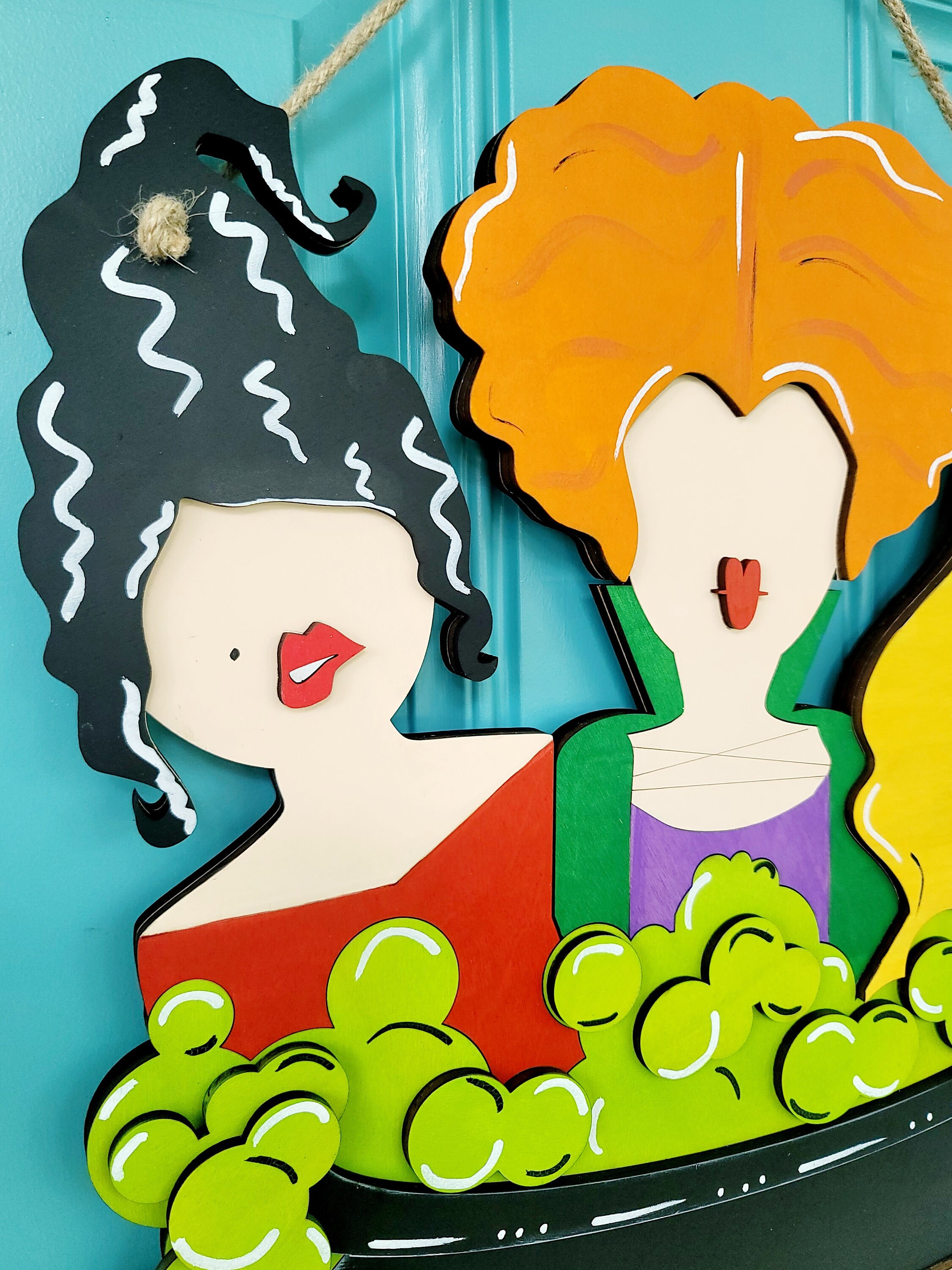 Lighted Halloween 'I Smell Children' Sign - LED Witch Door Hanger With Battery Operation