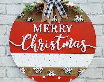 Klassischer Weihnachtsengel Aufhänger | Weihnachten Veranda Dekor | DIY Weihnachtstürschilder