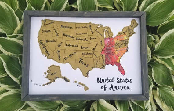Carte de voyages USA à gratter