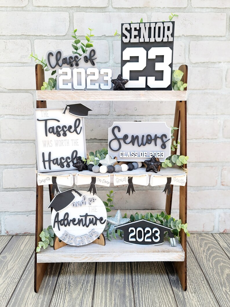 Graduation Tiered Tray Set Class off 2023 Graduation Party Etsy