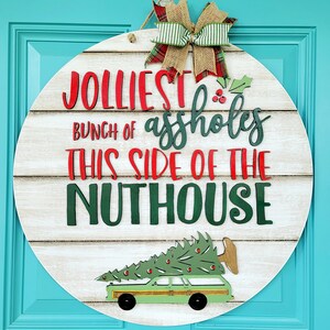 Türschild Türhänger | Weihnachten Humor | National Lampoon Türschild | DIY lustige Weihnachtstürschilder Bild 6