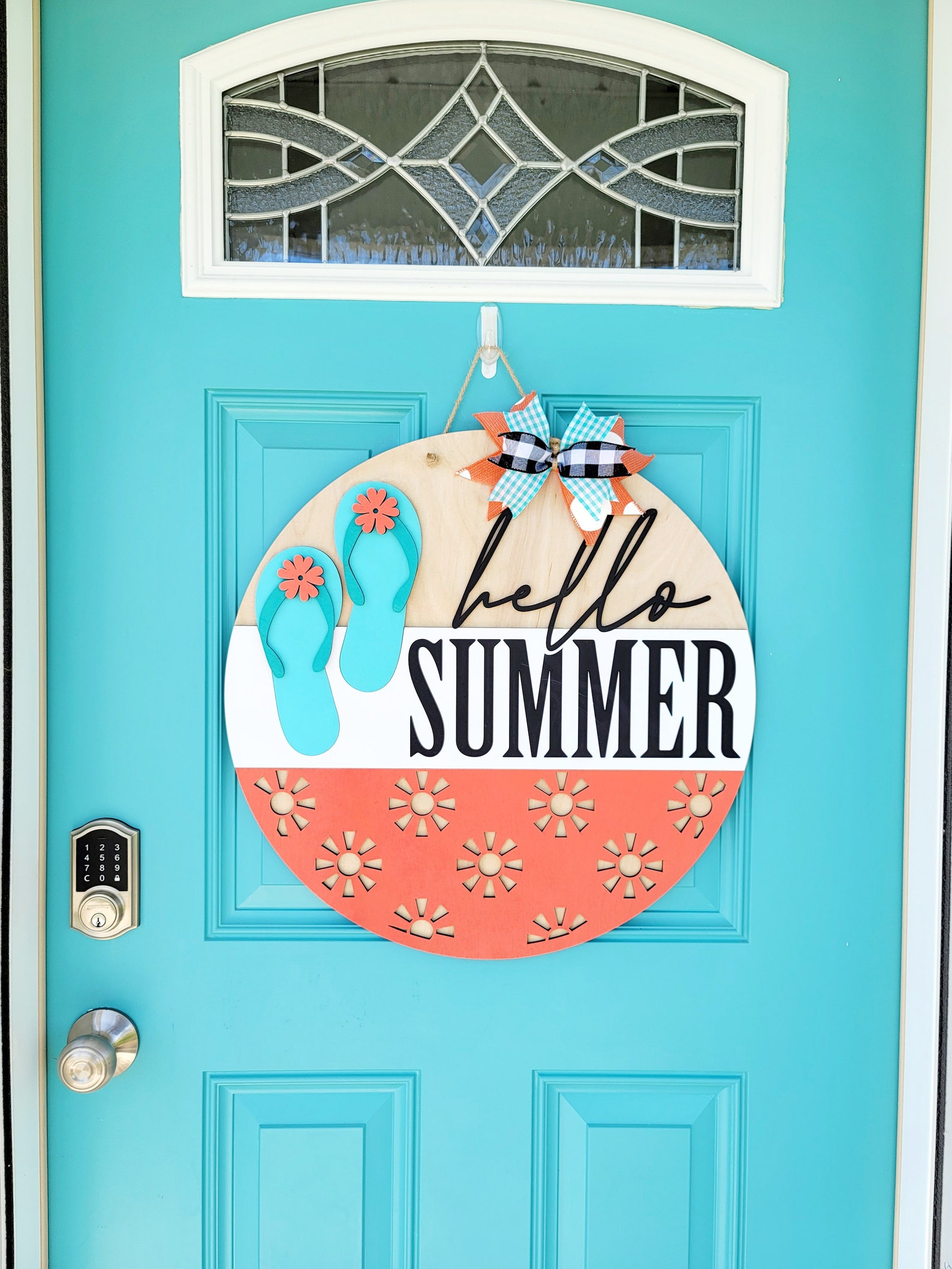 Hello Summer Flip Flop Door Hanger | Summer Porch Decor | DIY Summer ...