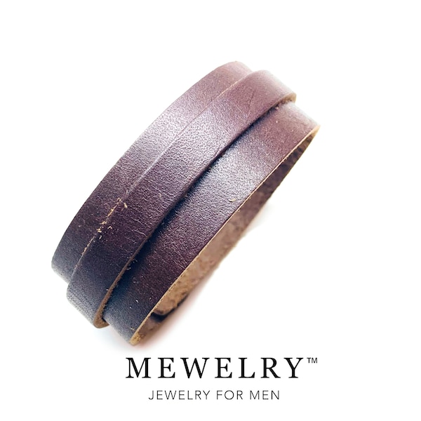 Wide Brown Leather Bracelet Men's Wristband Leather Bracelet WristWear Fashion Men Jewelry Mewelry Accessories Brazalete Piel Pulsera Hombre