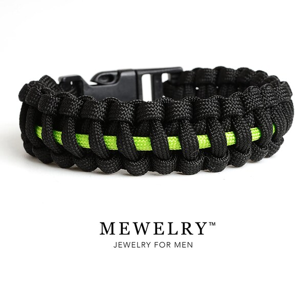 Black Neon Green Cobra Paracord Bracelet Parachute Wristband Mewelry Sports Wristwear FashionAccessory Guy Gift Men Jewelry Brazalete Hombre