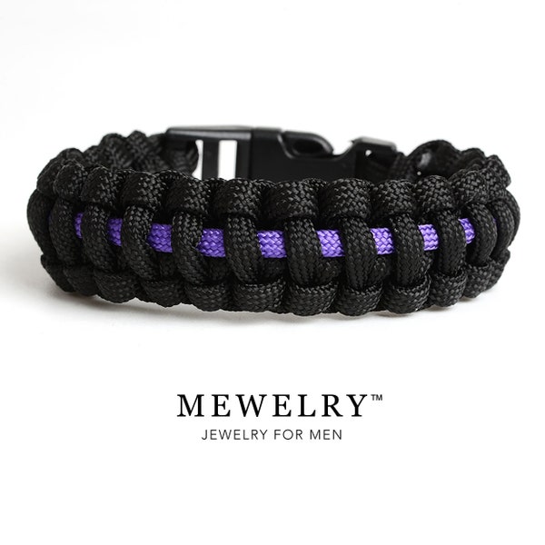 Black Purple Cobra Paracord Bracelet Parachute Wristband Mewelry Survival Outdoor Wristwear SportsFitness Accessory Brazalete Hombre Pulsera