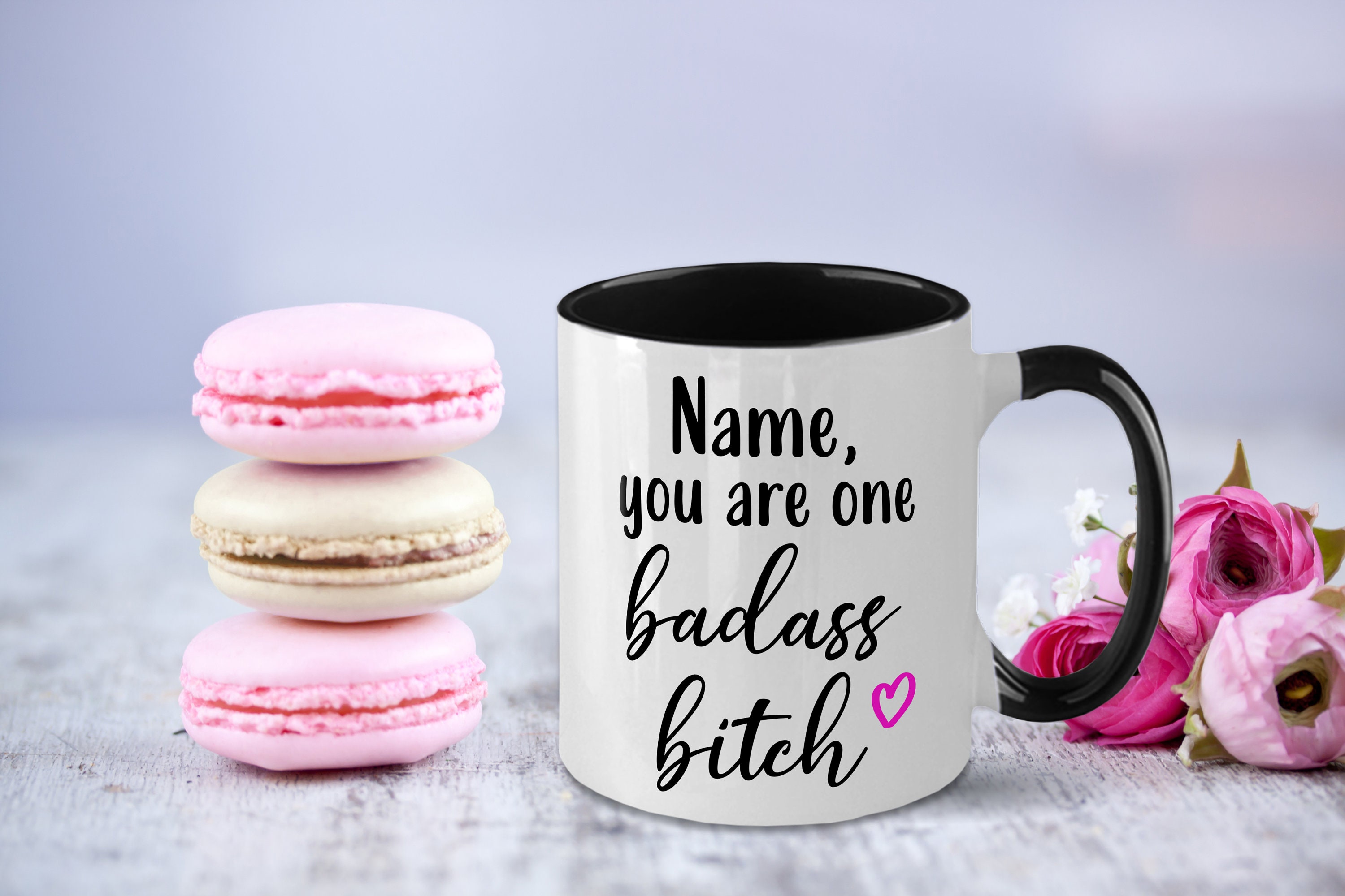 Personalized Badass Bitch Mug Badass Women Coffee Cup Gift Etsy
