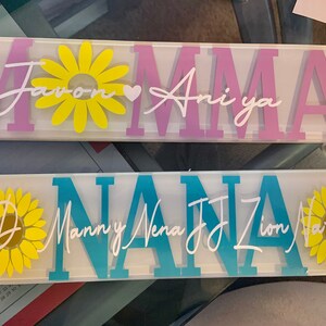 Mom, Grandma, Nanna plaque