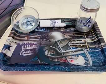 Dallas Cowboys rolling tray set