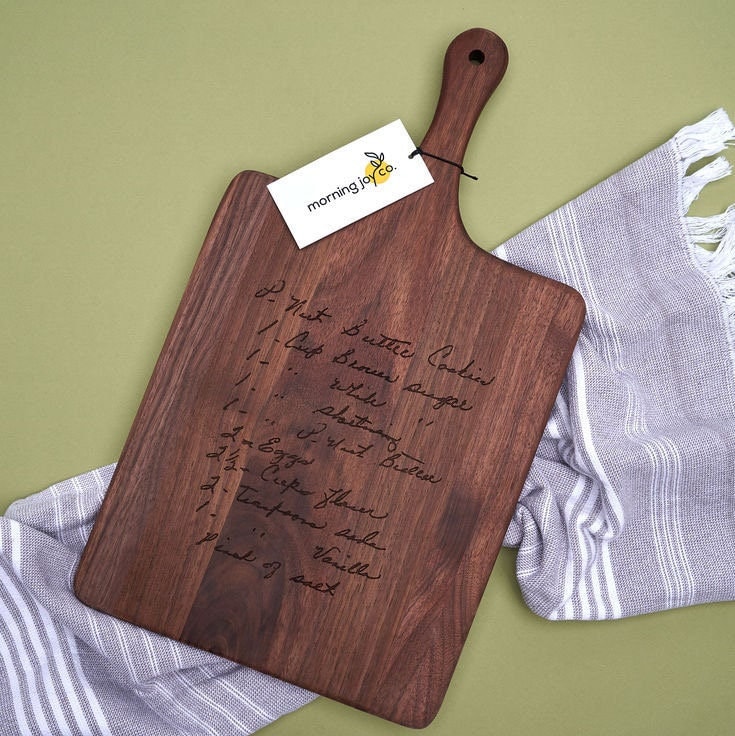 Personalized Recipe Wood Cutting Board: Engraved Family Keepsake