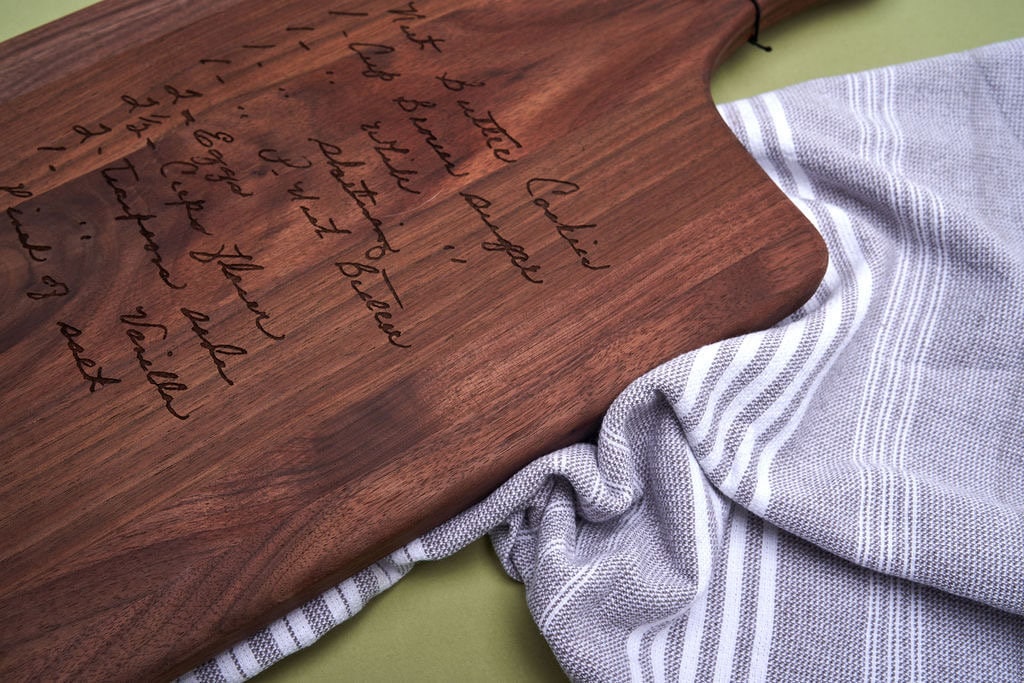 Personalized Recipe Wood Cutting Board: Engraved Family Keepsake