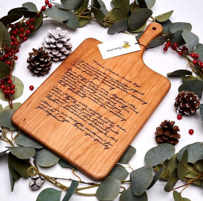 Personalized Recipe Wood Cutting Board: Engraved Family Keepsake