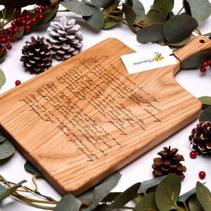 Personalized Cutting Board | Recipe Cutting Board Family Keepsake | Handwritten Recipe