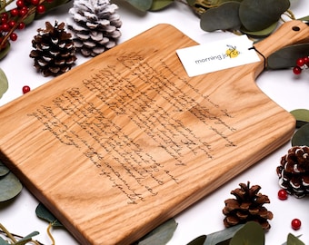 Tabla de cortar personalizada / Tabla de cortar de recetas Recuerdo familiar / Receta manuscrita