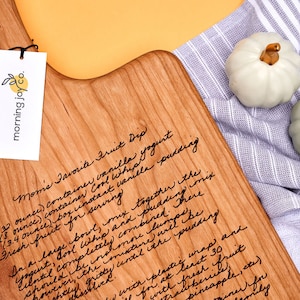 Custom Recipe Cutting Board: Handwritten Engraved Gift