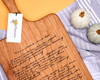 Custom Recipe Cutting Board: Handwritten Engraved Gift