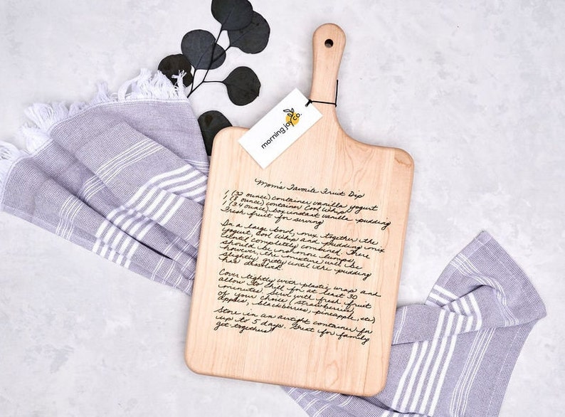 Tabla de cortar de recetas / Recuerdo de tabla de cortar grabado personalizado / Receta manuscrita / Regalo de Navidad imagen 5