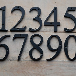 Modern House Address Numbers: Marine Grade HDPE Plastic, Floating Style