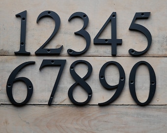 Modern House Address Numbers: Marine Grade HDPE Plastic, Floating Style
