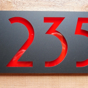 Art Deco Address Plaque: Modern House Number Sign - Etsy
