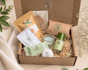 Eden Spa Pamper Box | Self-Care Bath Treats, Body Wash, Soap, Candle Holder