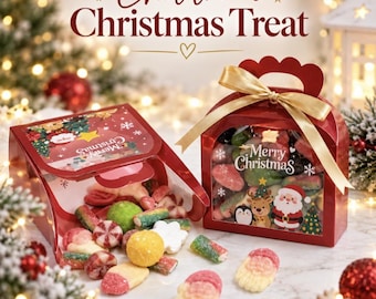 Children's Christmas Treat Bag, 300g Mixed Sweets, Festive Stocking Filler