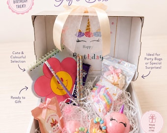 Unicorn Birthday Gift Box for Girls, Magical Spa Set, Children's Pamper Treats