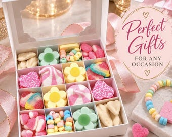 Sweet Treat Gift Box, Assorted Sweets & Marshmallows, Birthday Party Favors (350g)
