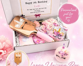 Personalised Unicorn Pamper Gift Box for Girls | Birthday Self Care Gift