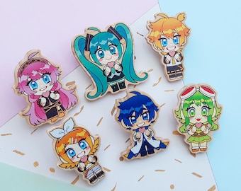 Vocaloid 2inch Wooden Pins