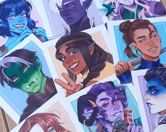 Mighty Nein Portrait Prints