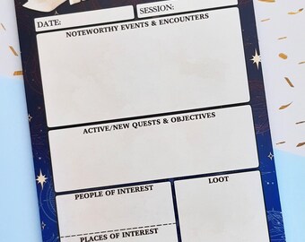 D&D Session Log Notebook - Astrology Theme
