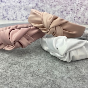 Satin headband hairband with knot in different colors designs hairband, hair accessories gift hen party wedding