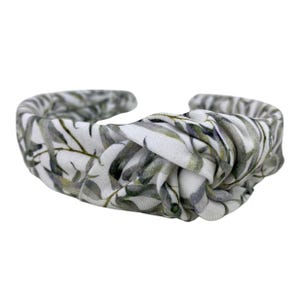 Headband hairband straight, with knot or with bow olive bamboo patterned designs hairband, hair accessories gift