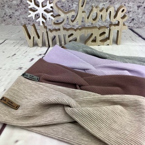 Autumn Winter Organic Headband, Hairband, Turban Hairband for Women, Girls and Baby Rib Jersey in 16 different colors