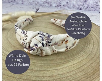 Bandeau droit, avec nœuds ou nœuds, motifs floraux de pissenlit, accessoires pour cheveux, cadeau