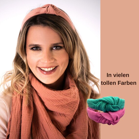 ACO-UINT Fascia Per Capelli A Fiocco - Confezione Da 6 Morbide E Elastiche - Cerchietti A Nodo Per Donne E Ragazze - Accessori Moda Capelli - 4