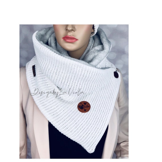 ladies white wool scarf