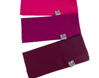Diadema RECTO de jersey de algodón orgánico, diadema, banda para el pelo, bandeau, turbante para mujer, niña, bebé en varios colores