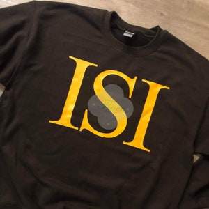 ISI Crewneck Sweatshirt | Iota Sweethearts Apparel | Brown and Gold Sorority Style | Unisex Fit | Greek Life Clothing