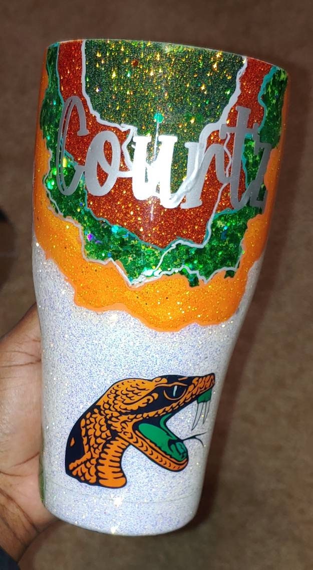 FAMU Tumbler FAMU Geode Tumbler Rattler Tumbler Florida - Etsy