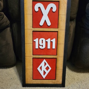Kappa Leaning Frame | Kappa Crossing Gift | Nupe Plaque | Kappa Shelf Art | Kappa Decor